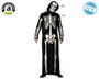 Disfraz Halloween Adulto Hombre Esqueleto Negro con Capucha - Túnica Poliéster Skeleton Costume para Carnaval, Teatro y Fiestas