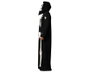 Disfraz Halloween Adulto Hombre Esqueleto Negro con Capucha - Túnica Poliéster Skeleton Costume para Carnaval, Teatro y Fiestas
