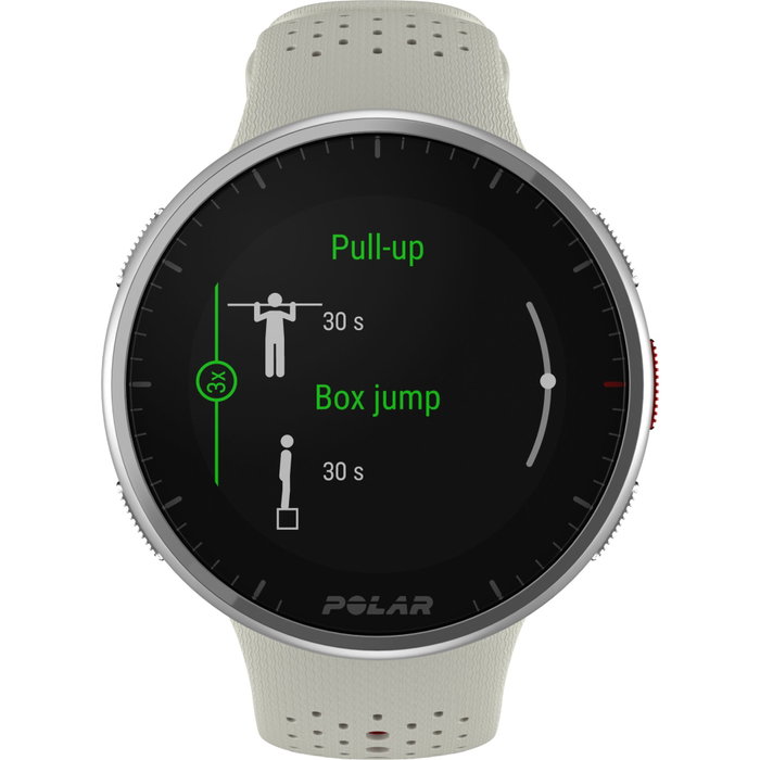 Polar Pacer Pro Blanco y Rojo