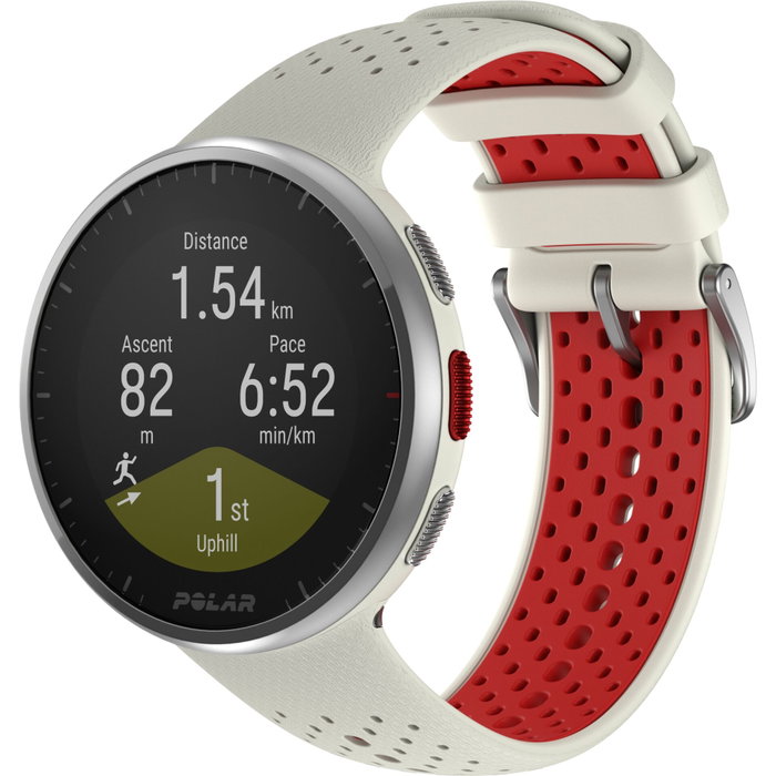 Polar Pacer Pro Blanco y Rojo