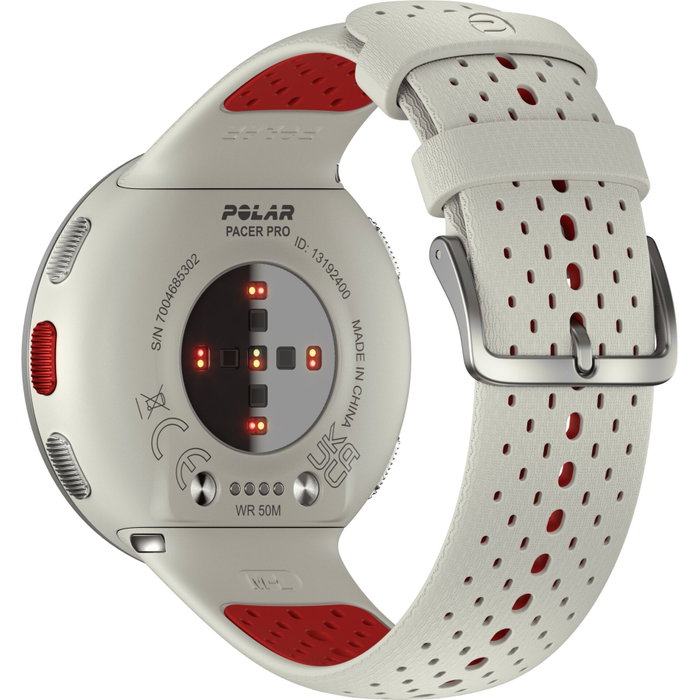 Polar Pacer Pro Blanco y Rojo