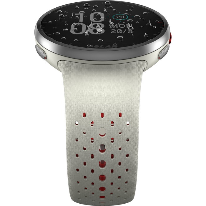 Polar Pacer Pro Blanco y Rojo