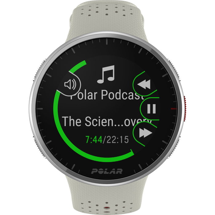 Polar Pacer Pro Blanco y Rojo