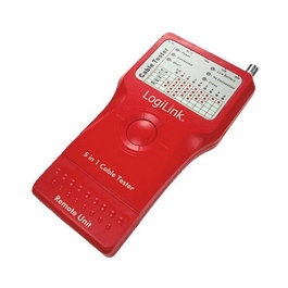 LogiLink Cable Tester 5-in-1 con unidad remota integrada