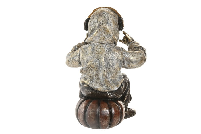 DKD Home Decor Set de 2 Figuras de Resina Dorado y Marrón