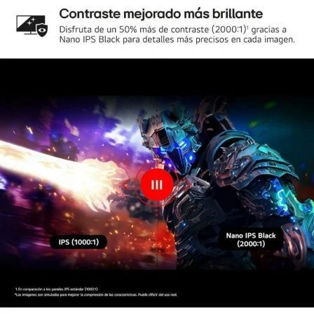LG UltraGear 27G850A-B Monitor Gaming 27" 4K UHD 240Hz IPS 1ms HDR600 FreeSync G-Sync Regulable en Altura