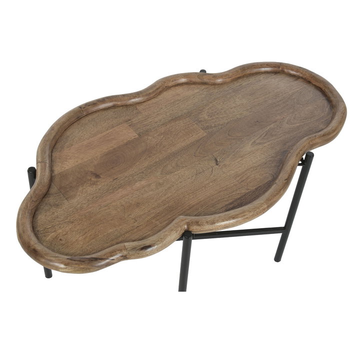 DKD Home Decor Mesita Auxiliar Nube Mango y Hierro 88x49x42