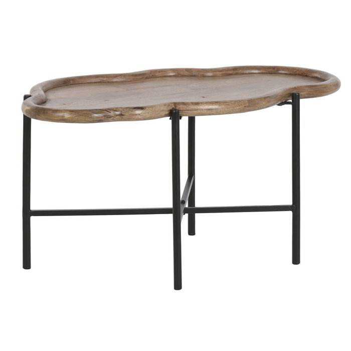 DKD Home Decor Mesita Auxiliar Nube Mango y Hierro 88x49x42