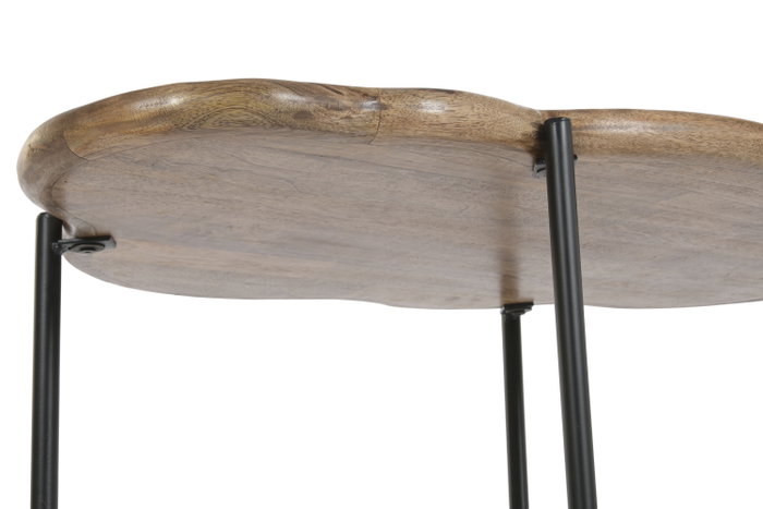 DKD Home Decor Mesita Auxiliar Nube Mango y Hierro 88x49x42