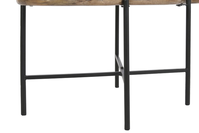 DKD Home Decor Mesita Auxiliar Nube Mango y Hierro 88x49x42