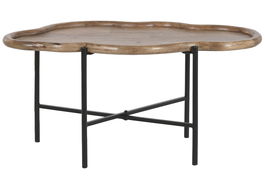 DKD Home Decor Mesita Auxiliar Urban Marron Negro 49 x 42 x 88 cm Hierro Desmontable