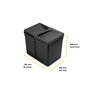Emuca Contenedor de reciclaje Recycle 15 litros Negro