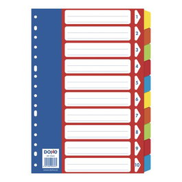 Separadores Dohe Carton Colores Fº 10 Pestañas 16 Taladros