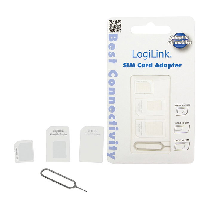 LogiLink Adaptador de tarjetas SIM Nano a Standard