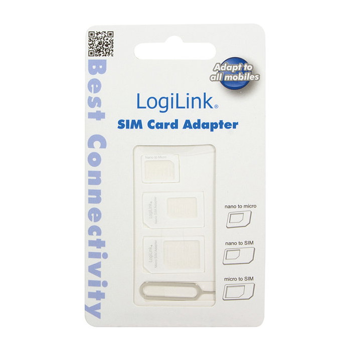 LogiLink Adaptador de tarjetas SIM Nano a Standard