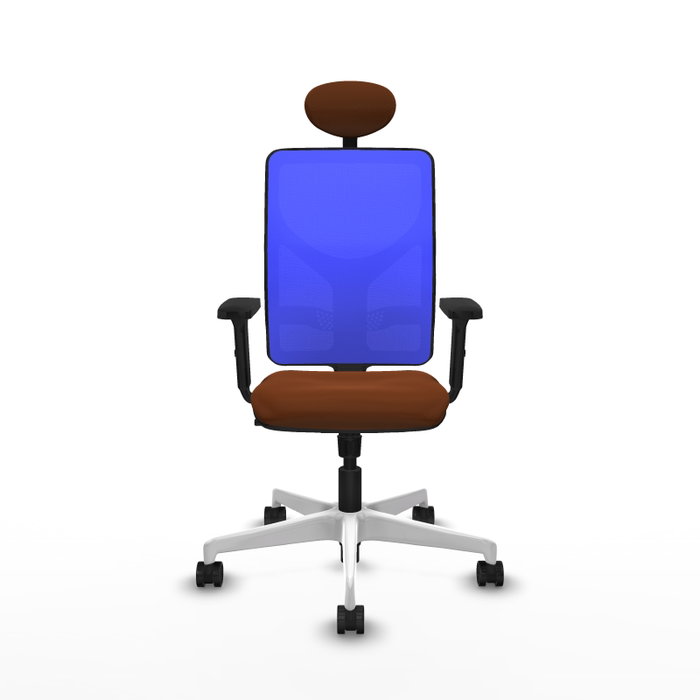 PIQUERAS Y CRESPO Silla de oficina Motilla con Mecanismo Sincro, Azul y Marrón