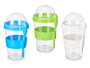LEKNES Vaso Cuchara con Tapa 400 ml Surtidos Colores 9x16x9 cm Plástico (Set de 24)