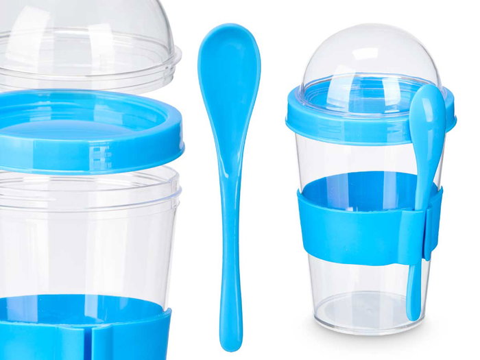 LEKNES Vaso Cuchara con Tapa 400 ml Surtidos Colores 9x16x9 cm Plástico (Set de 24) LEKNES Vaso Cuchara con Tapa 400 ml Surtidos Colores 9x16x9 cm Plástico (Set de 24)