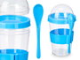 LEKNES Vaso Cuchara con Tapa 400 ml Surtidos Colores 9x16x9 cm Plástico (Set de 24)