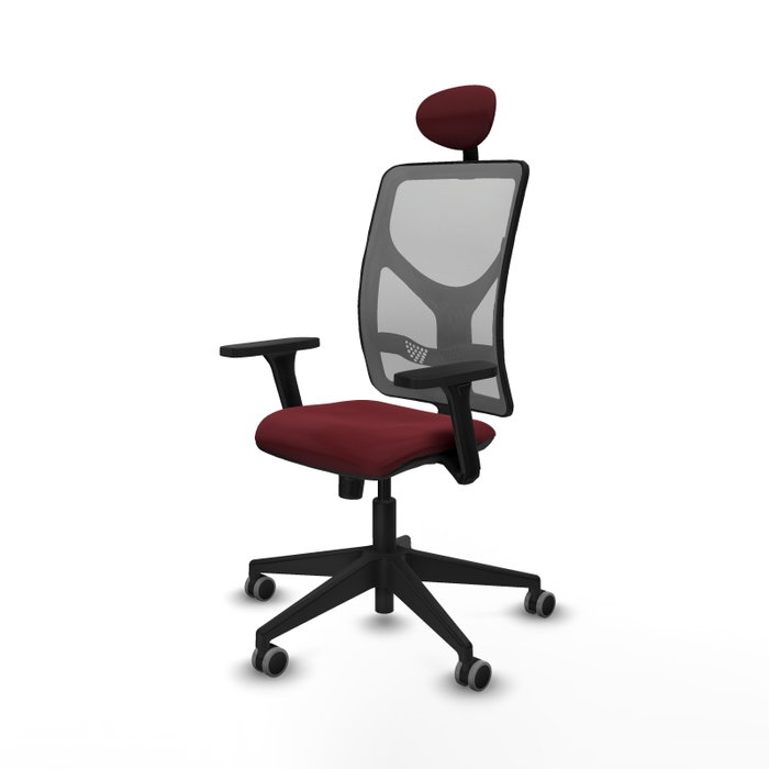 PIQUERAS Y CRESPO Silla de oficina Motilla con mecanismo Sincro, Granate y Gris PIQUERAS Y CRESPO Silla de oficina Motilla con mecanismo Sincro, Granate y Gris