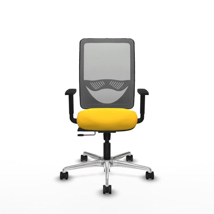 PIQUERAS Y CRESPO Silla de oficina Zulema con mecanismo Sincro/Traslack, Amarillo y Gris