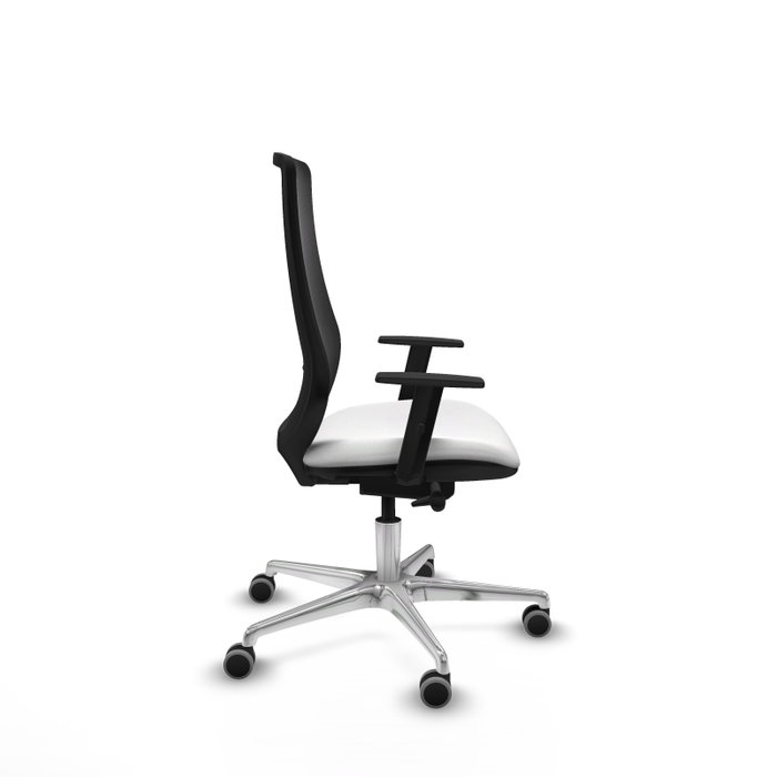 PIQUERAS Y CRESPO Silla de oficina Mardos con mecanismo Sincro/Traslack, Blanco/Negro
