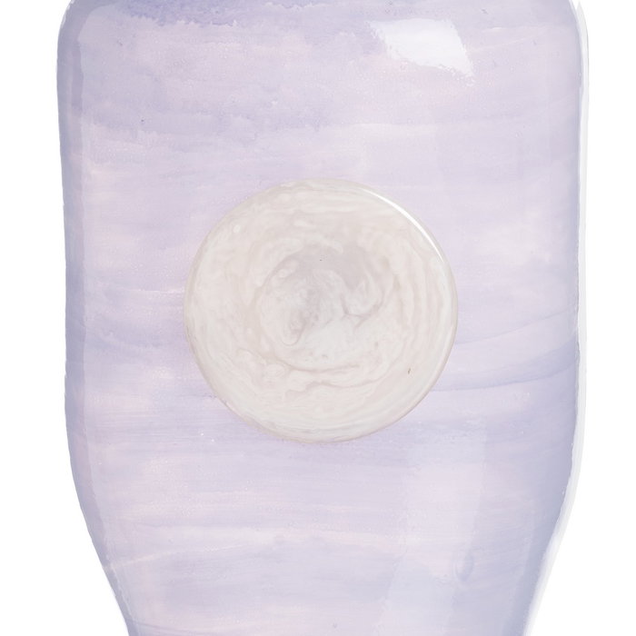 Jarrón Azul-Blanco Cristal Decoración 12 X 9 X 25 cm