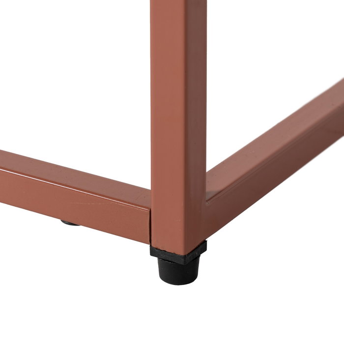 Mesita Terracota Acero 43 X 41 X 50 cm