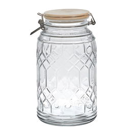 Cook Concept Bote Conserva 2,3 L con Tapa de Madera y Cierre Mecánico