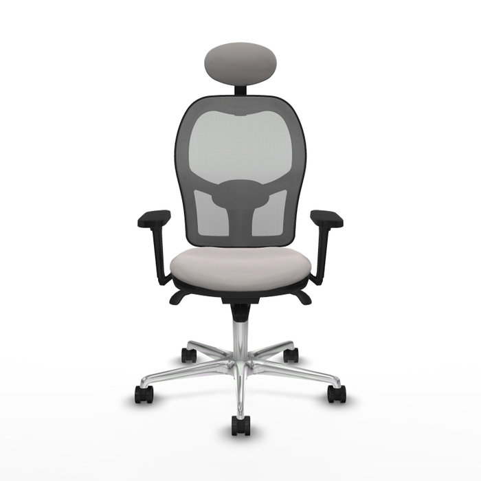 PIQUERAS Y CRESPO Silla de oficina Jorquera con Mecanismo Sincro, Blanco y Gris