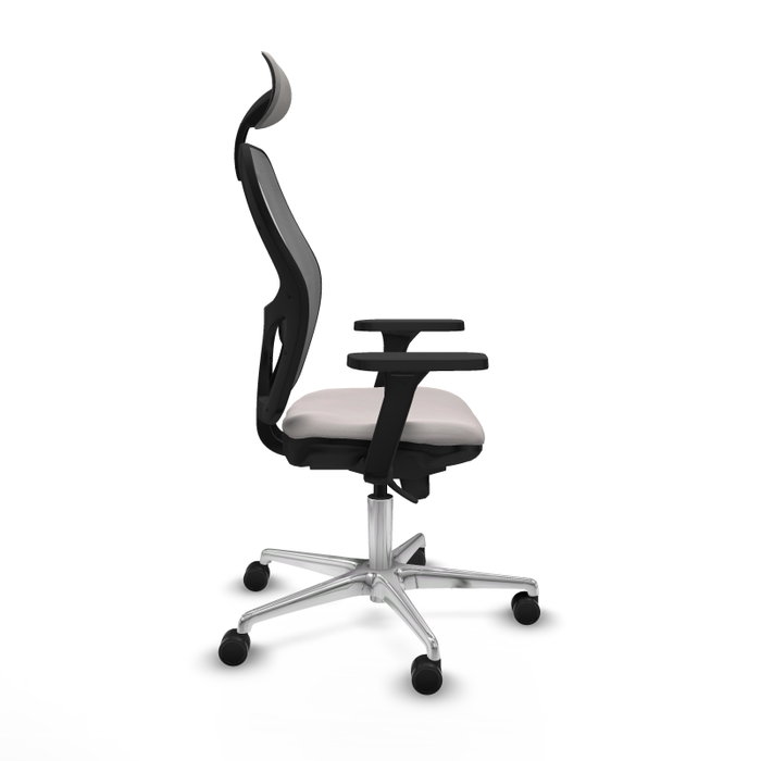 PIQUERAS Y CRESPO Silla de oficina Jorquera con Mecanismo Sincro, Blanco y Gris