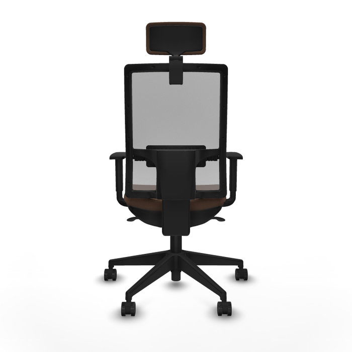 PIQUERAS Y CRESPO Silla de oficina Horna con Mecanismo Sincro, Marrón y Gris