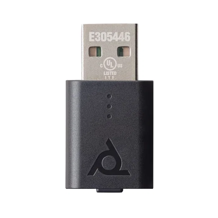Poly Savi D400 UC Cable Dongle con Certificación Microsoft Teams, Frecuencia DECT 1880-1900 MHz - Negro