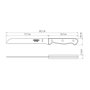 Tramontina Cuchillo para Pan Polywood 17,7 cm Hoja Acero Inoxidable Mango Madera Castaño Apto Lavavajillas