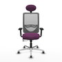 PIQUERAS Y CRESPO Silla de oficina Zulema con mecanismo Sincro/Traslack, Morado y Gris