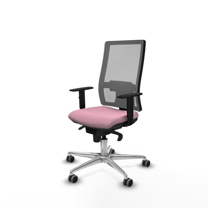 PIQUERAS Y CRESPO Silla de oficina Horna Rosa y Gris con mecanismo Sincro PIQUERAS Y CRESPO Silla de oficina Horna Rosa y Gris con mecanismo Sincro