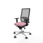 PIQUERAS Y CRESPO Silla de oficina Horna Rosa y Gris con mecanismo Sincro