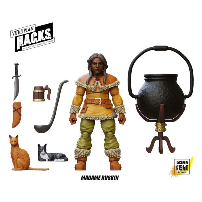 Vitruvian H.A.C.K.S. Figura Dwarf Tavern Keeper Madame Ruskin