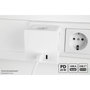 Kabelmeister Cubo de enchufes con 3 tomas de corriente, USB-C (20W, PD 3.0) y USB-A (18W), blanco