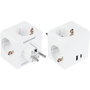 Kabelmeister Cubo de enchufes con 3 tomas de corriente, USB-C (20W, PD 3.0) y USB-A (18W), blanco