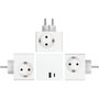 Kabelmeister Cubo de enchufes con 3 tomas de corriente, USB-C (20W, PD 3.0) y USB-A (18W), blanco