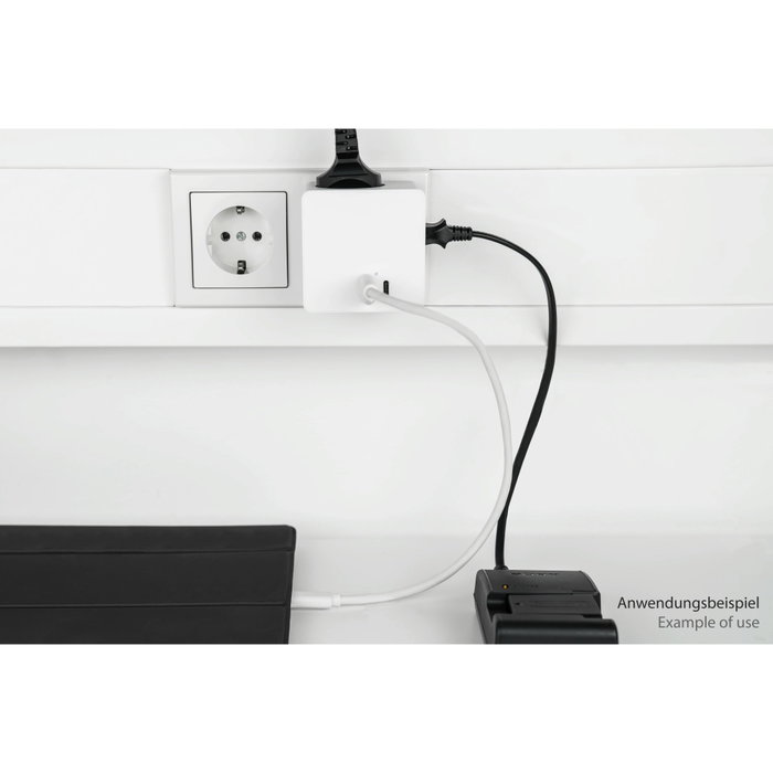 Kabelmeister Cubo de enchufes con 3 tomas de corriente, USB-C (20W, PD 3.0) y USB-A (18W), blanco