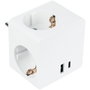 Kabelmeister Cubo de enchufes con 3 tomas de corriente, USB-C (20W, PD 3.0) y USB-A (18W), blanco