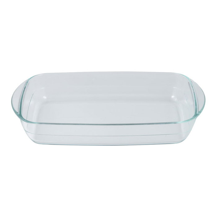 San Ignacio Fuente para Horno Rectangular de Vidrio Borosilicato Experto 2 Litros 32.5 x 20.2 x 5.2 cm Apta para Lavavajillas, Microondas, Horno y Frigorífico