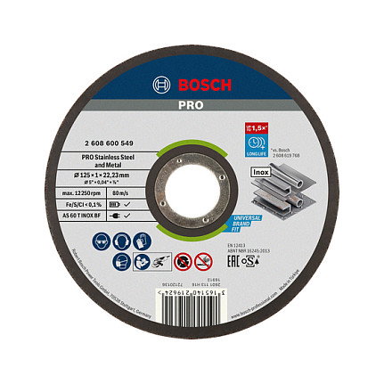 Bosch PRO Stainless Steel and Metal Trennscheibe 125mm