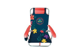 Color Baby Silla de Playa Plegable con Cojín, Aluminio, 63x57x83 cm