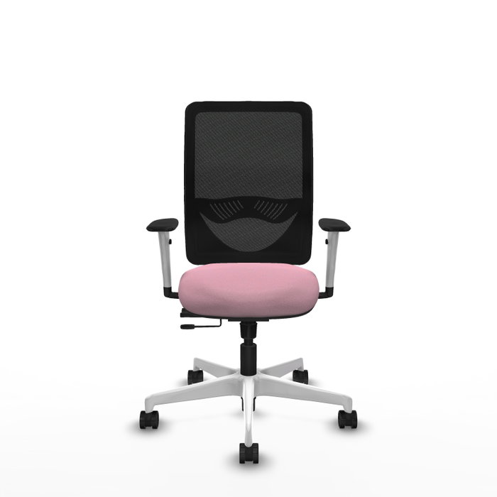 PIQUERAS Y CRESPO Silla de oficina Zulema Rosa y Negro con mecanismo Sincro/Traslack