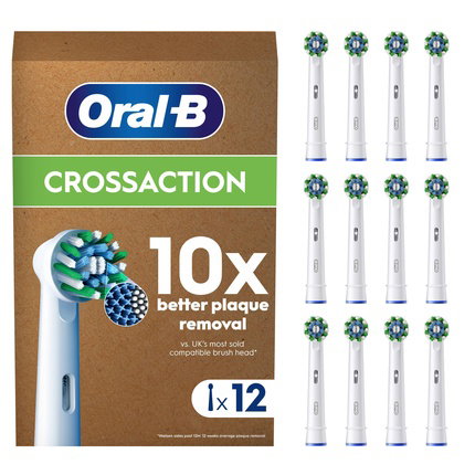 Oral-B Pro CrossAction Cabezales de Repuesto 12 Unidades Blanco