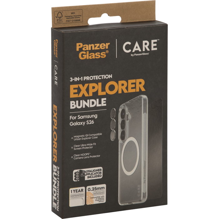 PanzerGlass CARE 3-in-1 para Samsung Galaxy S26 PanzerGlass CARE 3-in-1 para Samsung Galaxy S26
