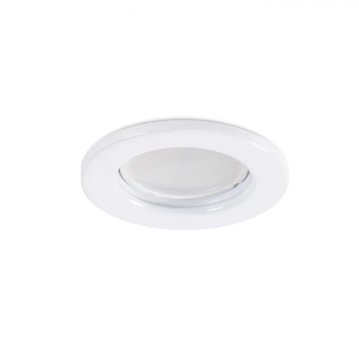 Aro Foco Downlight Circular "Sara" Acero 81mm Blanco Aro Foco Downlight Circular "Sara" Acero 81mm Blanco